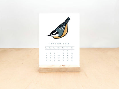 Birds 2026 Desktop Calendar