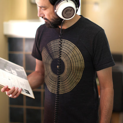 Gold Record T-Shirt in Black