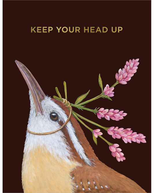 Head Up Wren Card