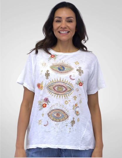Dasha Tee in Ivory | Caite