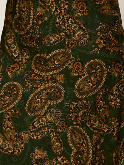 Essential Bias Skirt in Green Paisley | Sanctuary