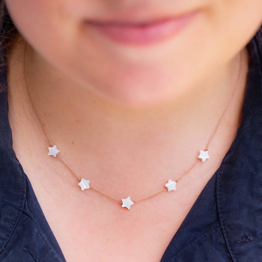 Wish Upon A Star Mother of Pearl Necklace