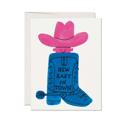 Boot Baby Shower Card