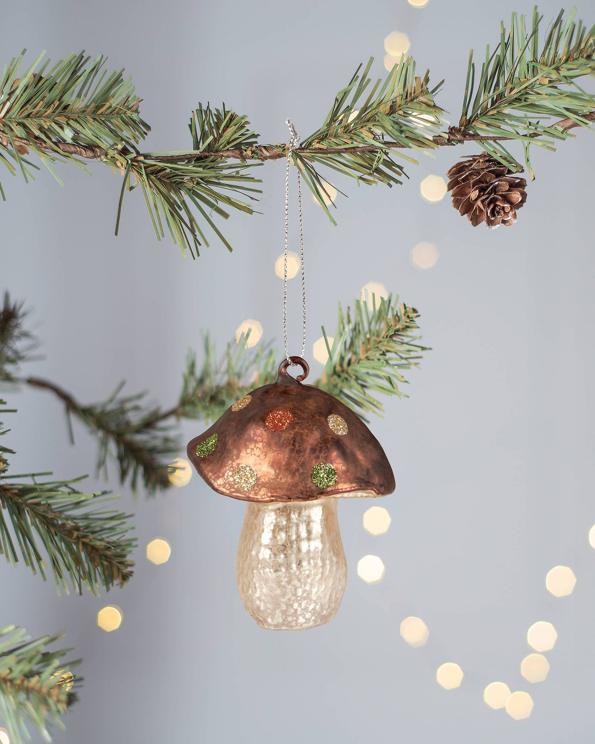 Glass Toadstool Ornament