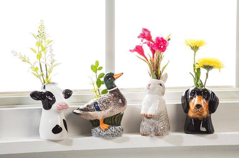 Daschund Bud Vase
