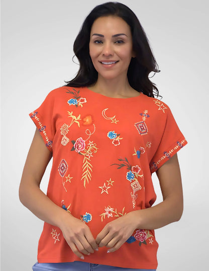 Dahna Tee in Orange | Caite