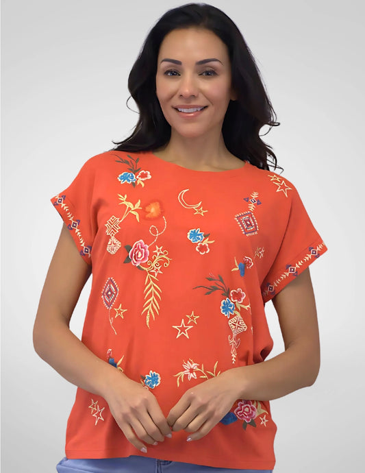 Dahna Tee in Orange | Caite