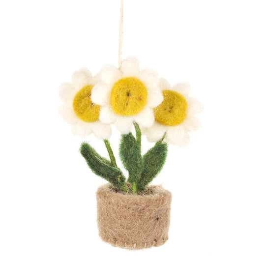 Pot o' Daisies Felt Ornament