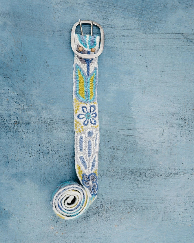 Blue & Yellow Embroidered Belt