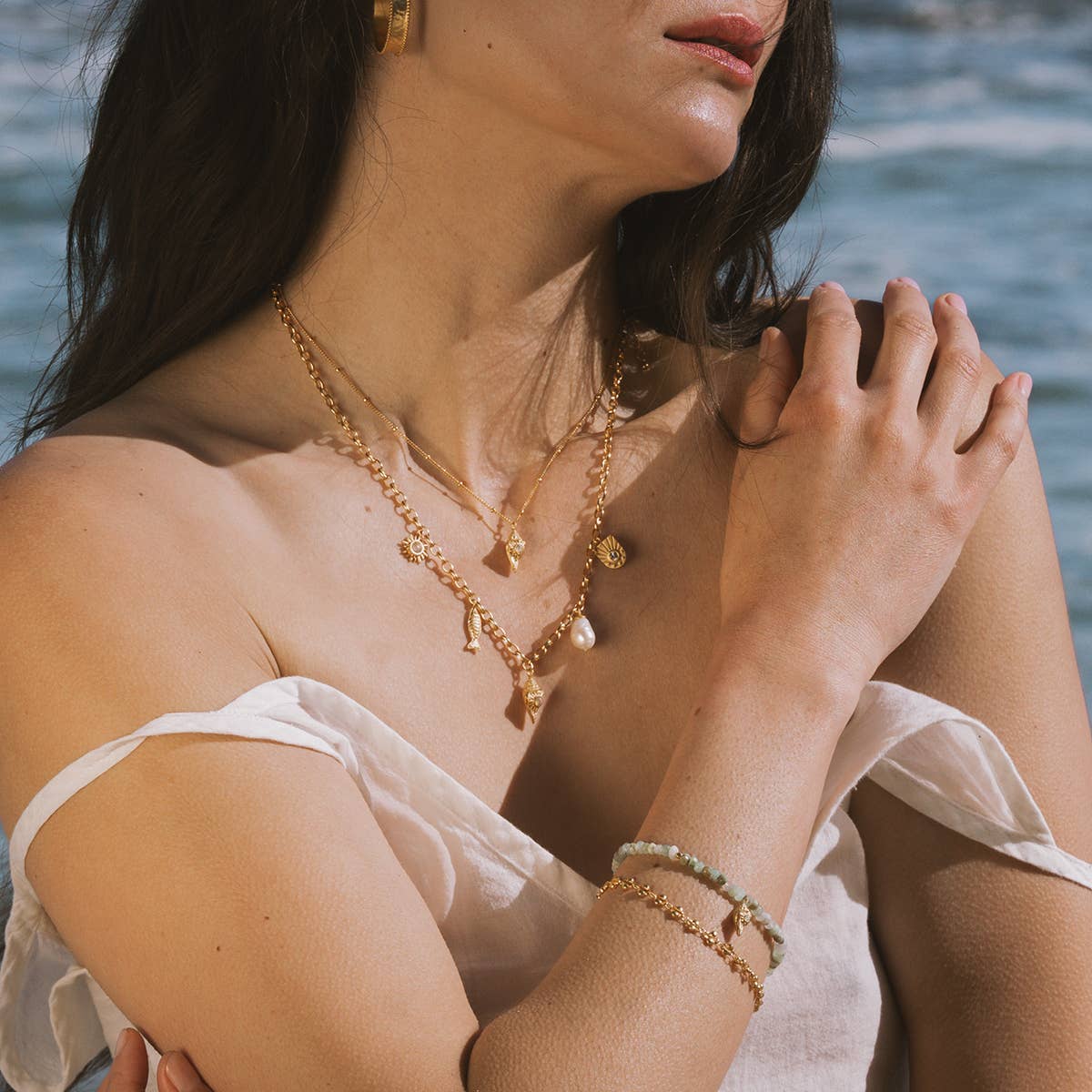Gold Conch Shell Necklace