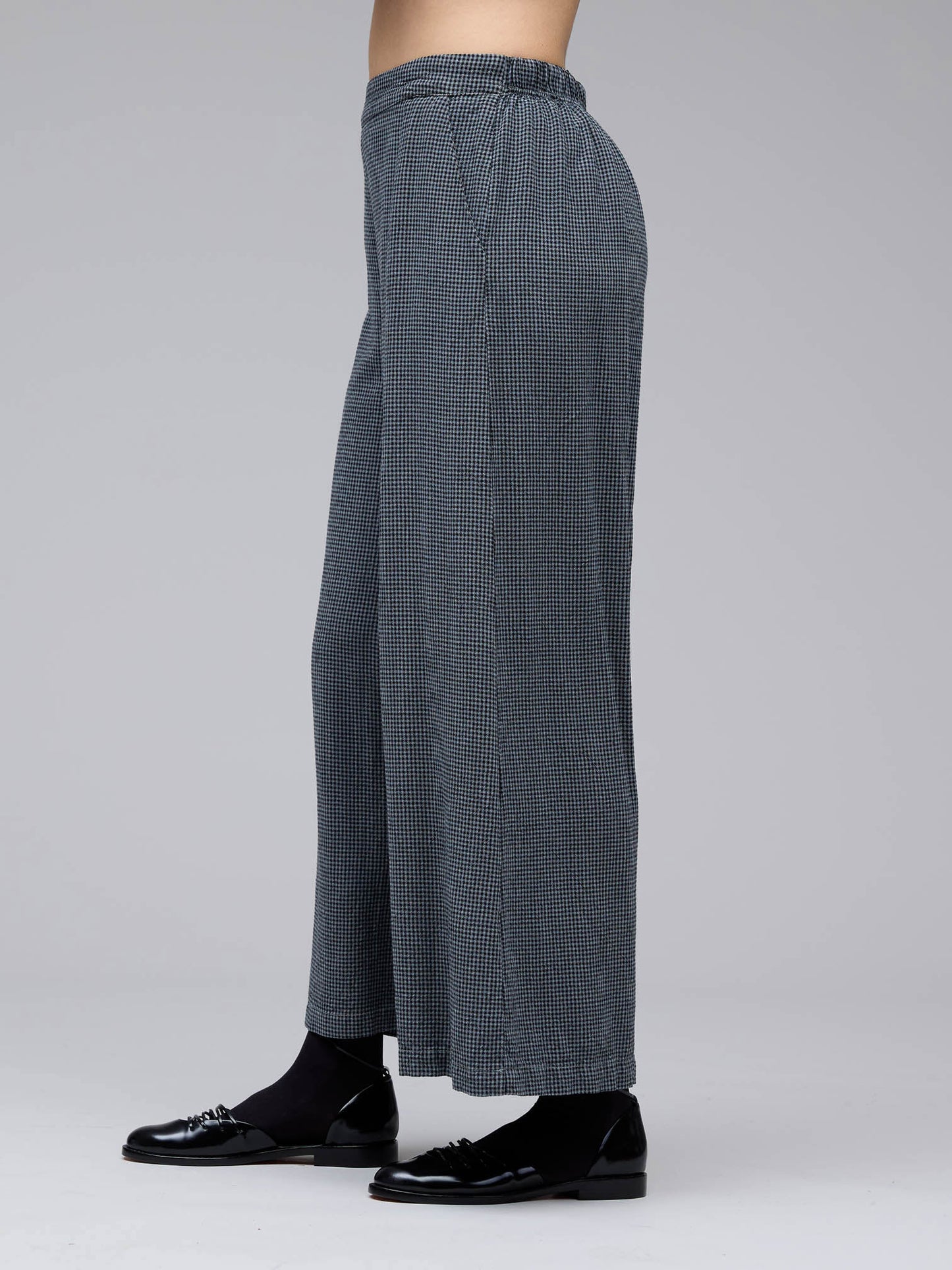 Mini Check Wide Leg Pant in Seal | Cut•Loose