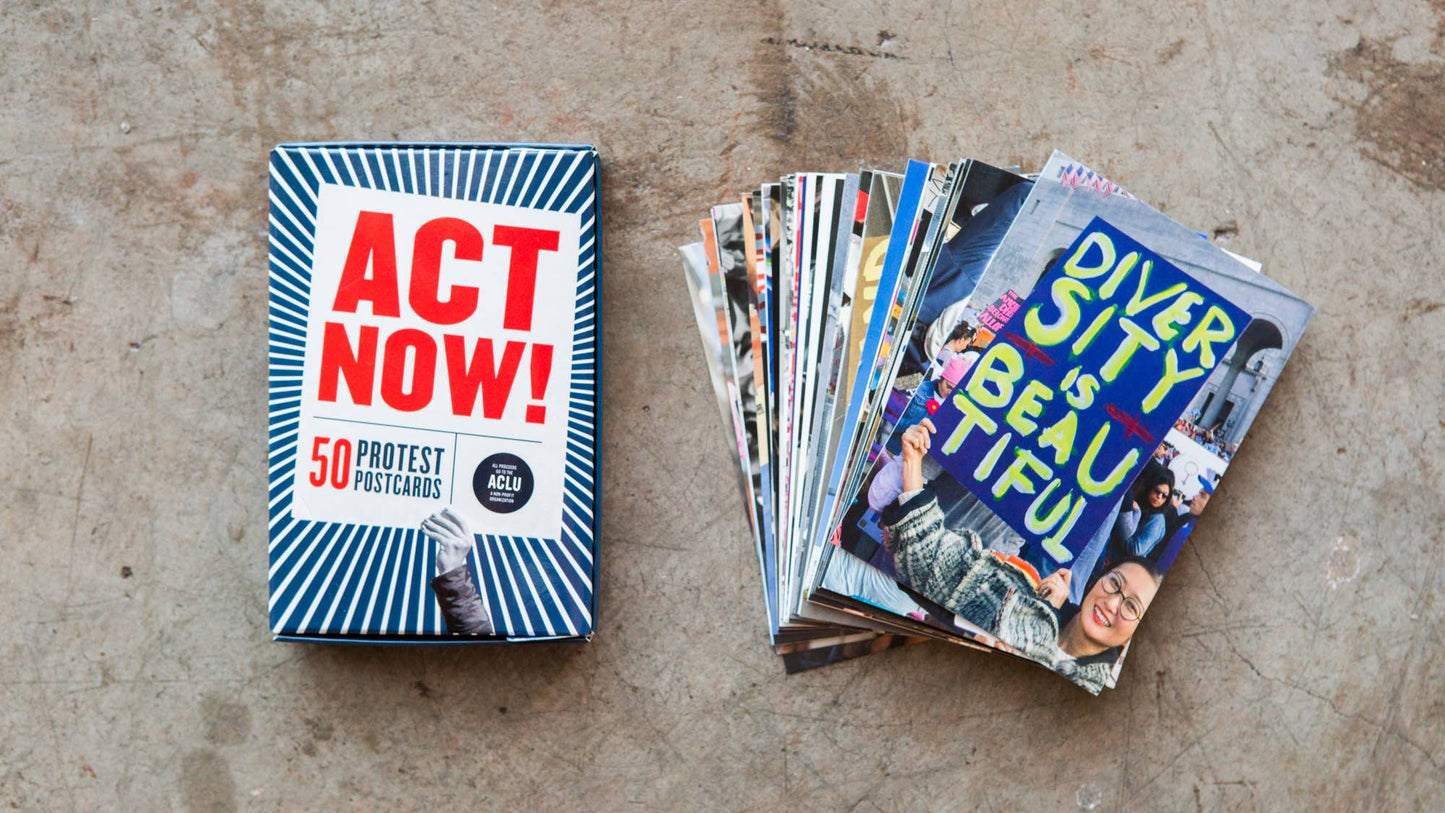 Act Now! Protest Postcard Sset