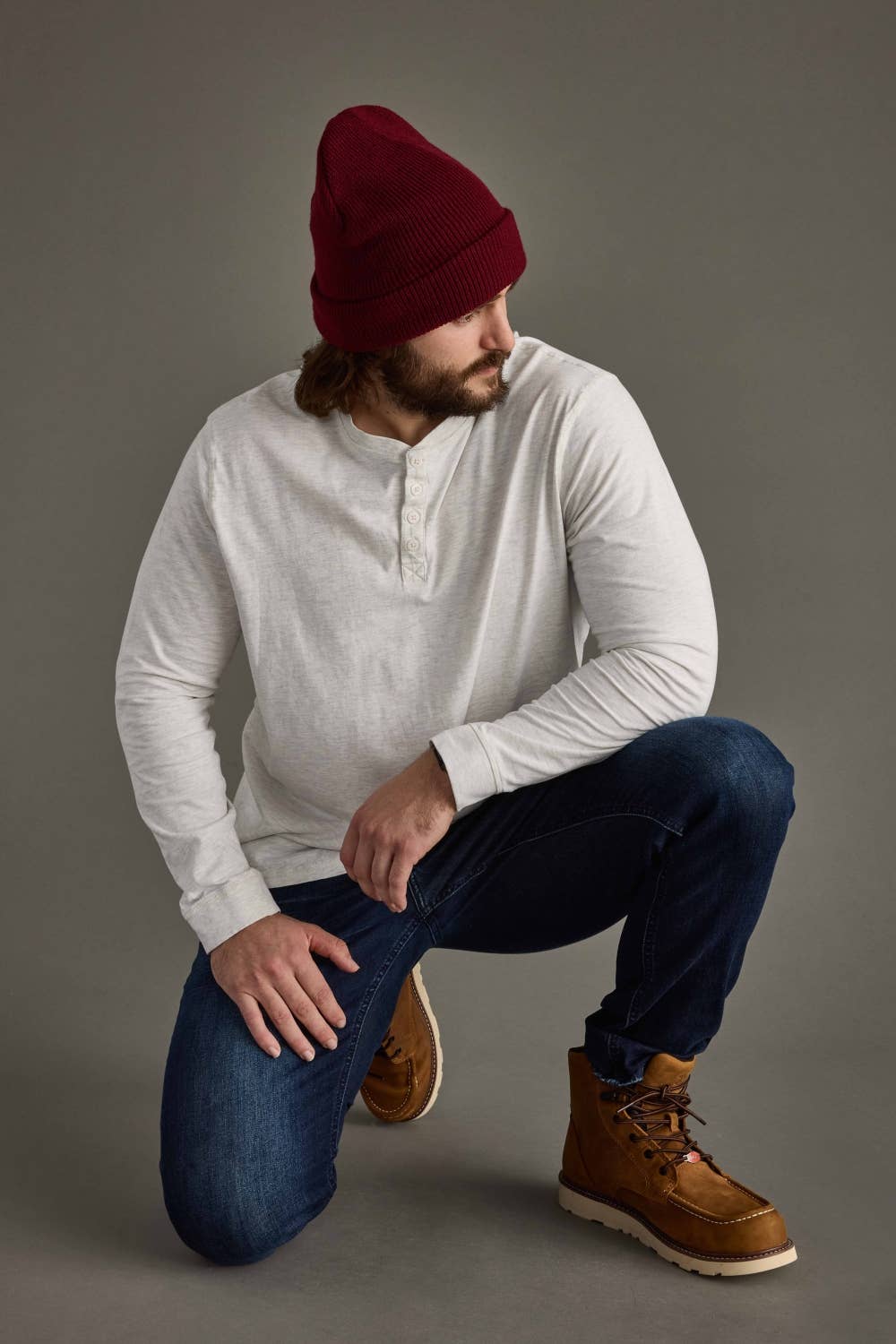 Burgundy Knit Beanie