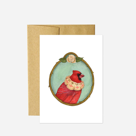 Cardinal of Roses Card