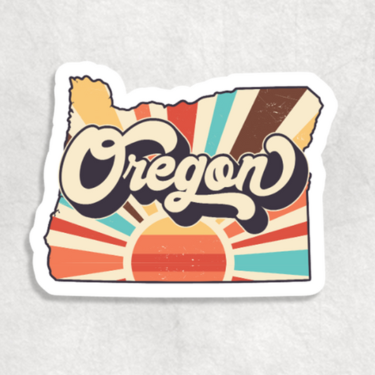 Retro Oregon Sticker