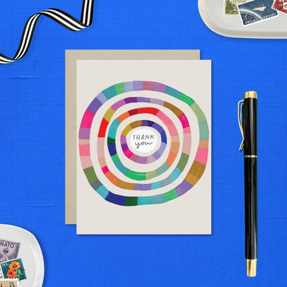 Colorful Rings Thank You Boxed Greeting Card Set