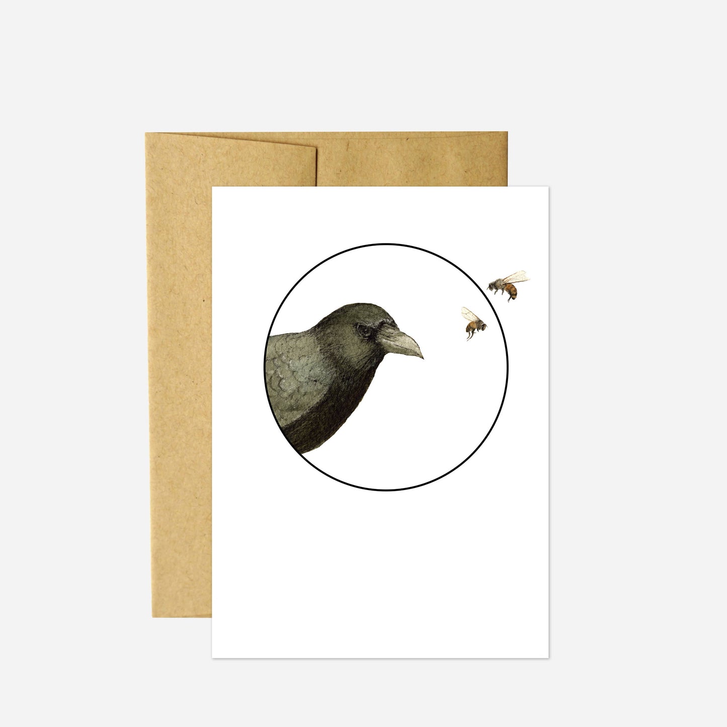 Crow and the Bees Card
