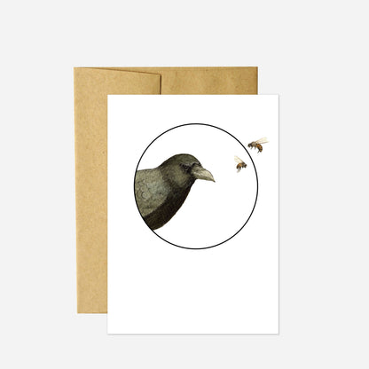 Crow and the Bees Card