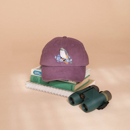 Tufted Titmouse Washed Hat in Plum