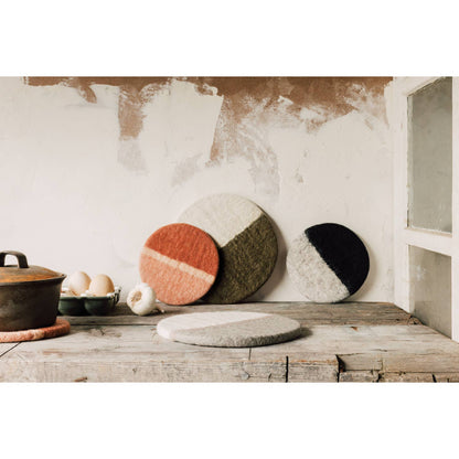 Olive Felted Wool Trivet