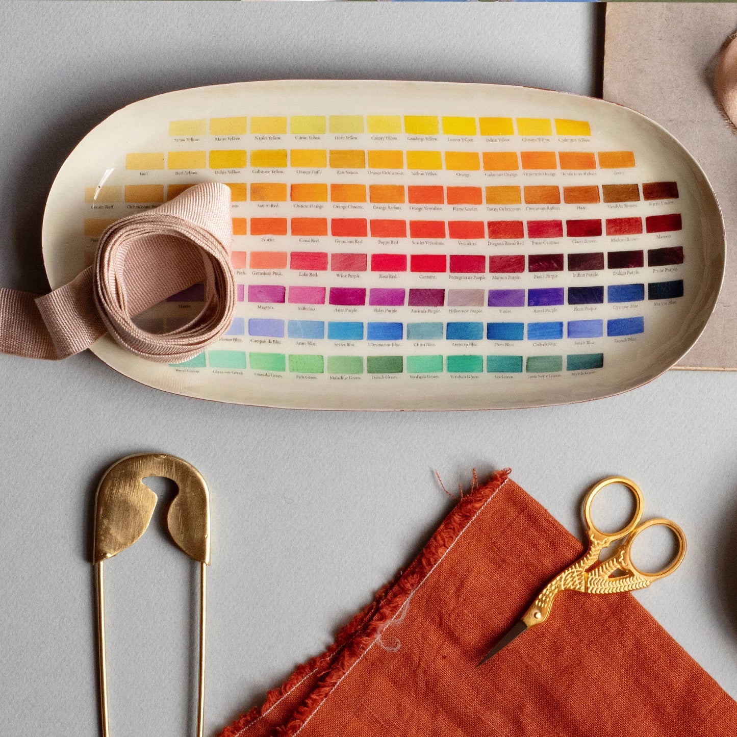 Oval Enamel Tray - Nomenclature of Colors