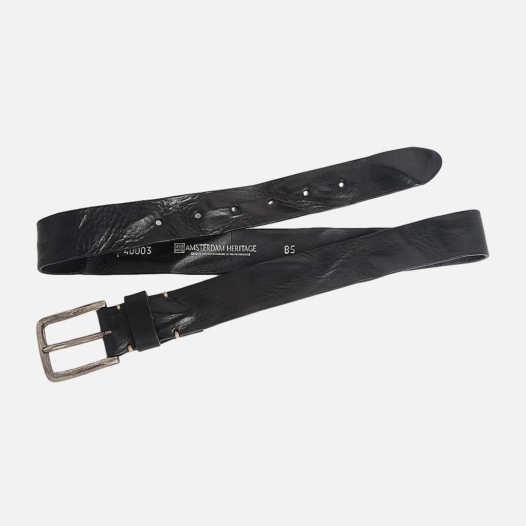 Dan Leather Belt in Black