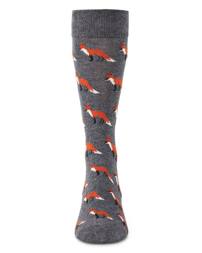 Gray Fox Cashmere Blend Crew Socks