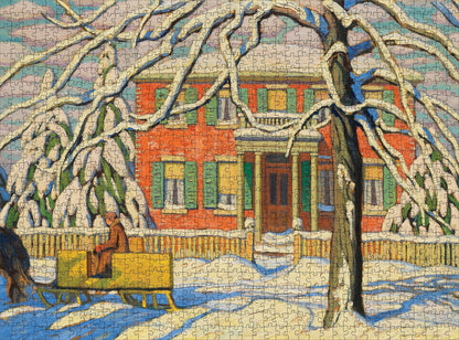 Red House and Yellow Sleigh 1000-Piece Puzzle