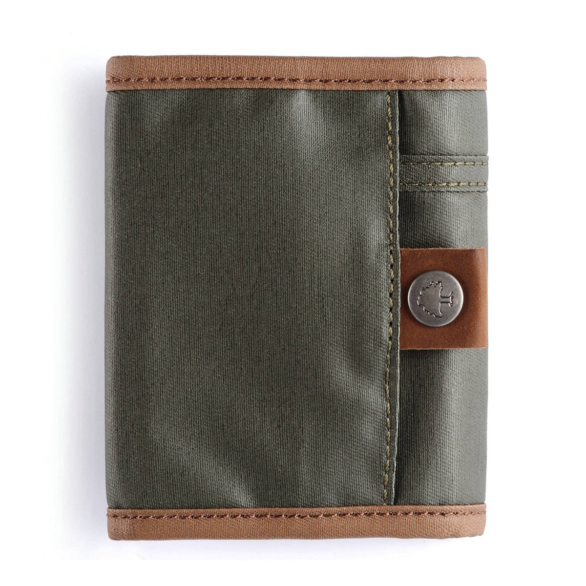 Coated Canvas Wallet in Army Green