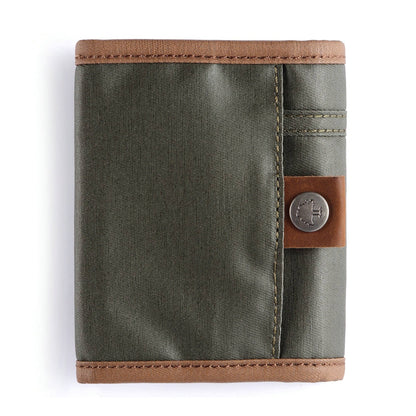 Coated Canvas Wallet in Army Green