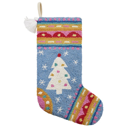 Fair Isle Tree Hook Stocking