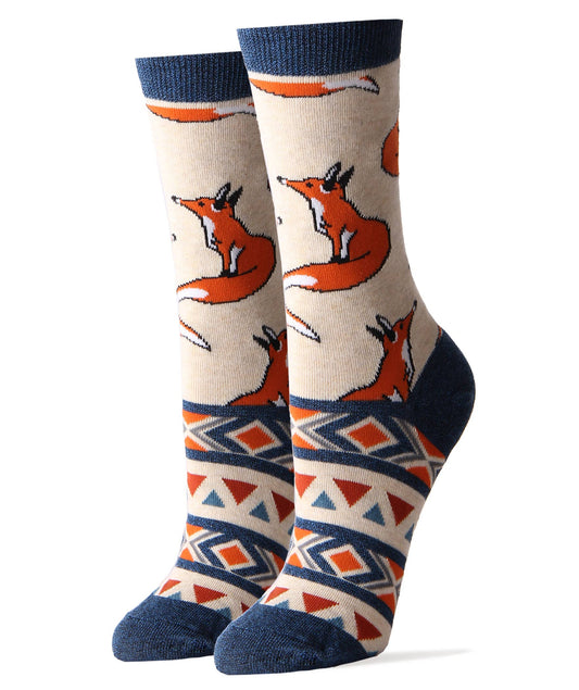 Like a Fox Cotton Crew Socks