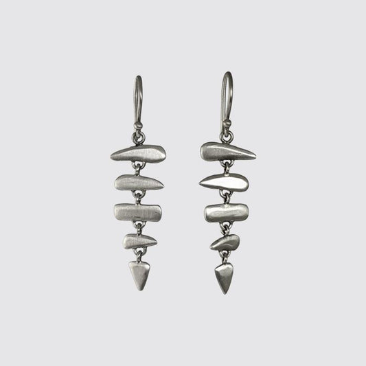 Small Silver Fishbone Earrings