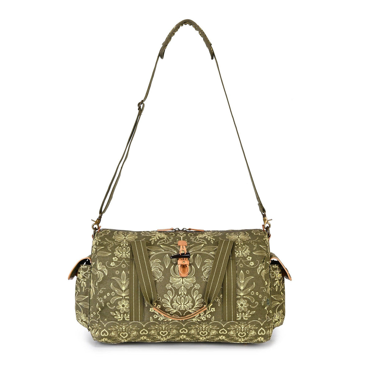 Valley and Sky Travel Bag in Olive & Cream
