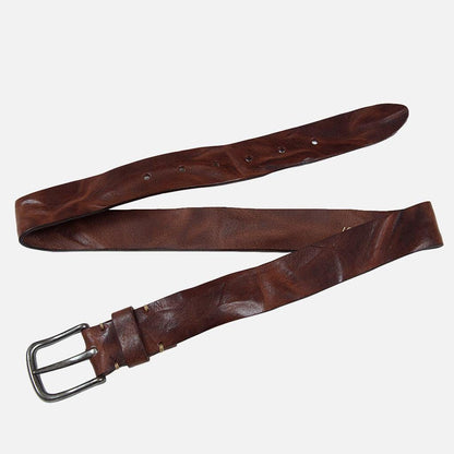 Dan Leather Belt in Brown