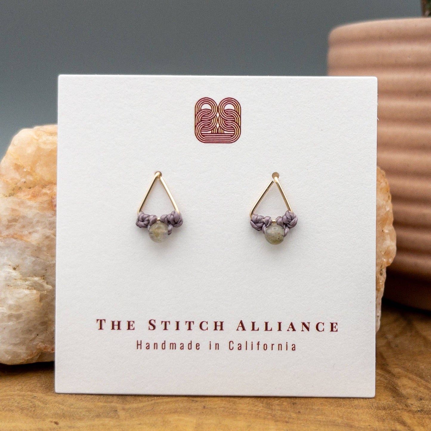 Labradorite Stud Earrings