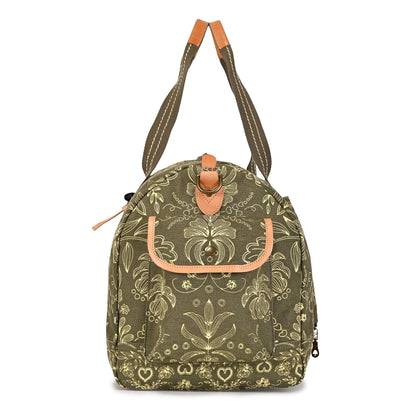 Valley and Sky Travel Bag in Olive & Cream