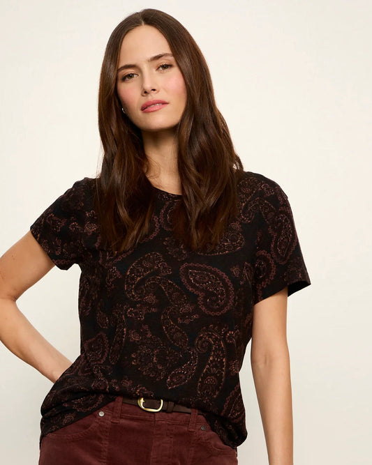 The Perfect Tee in Cocoa Paisley | Sanctuary