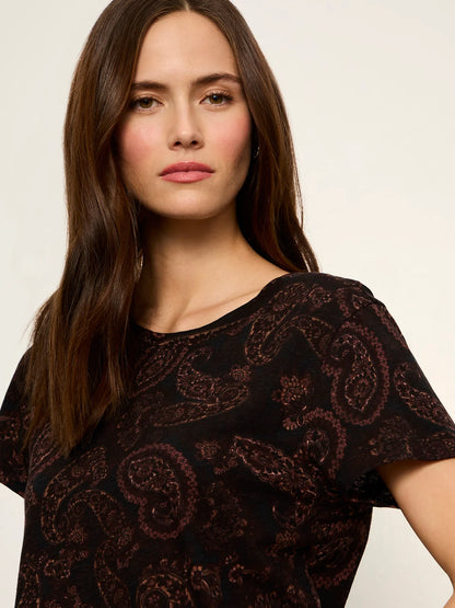 The Perfect Tee in Cocoa Paisley | Sanctuary