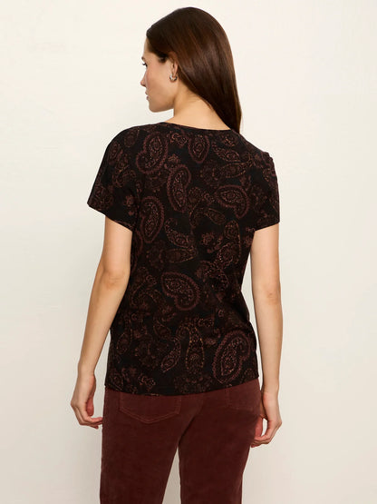 The Perfect Tee in Cocoa Paisley | Sanctuary