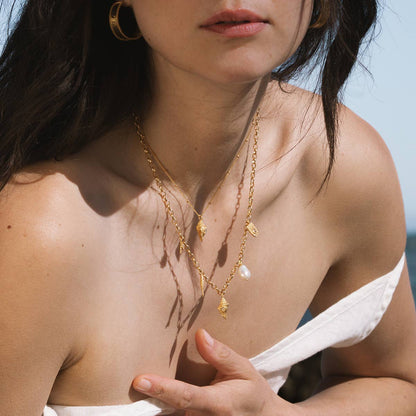 Gold Conch Shell Necklace