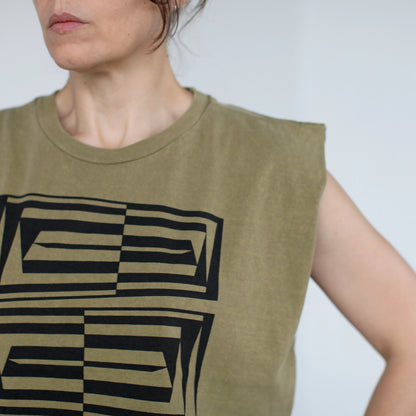 Vertigo T-Shirt in Olive Green