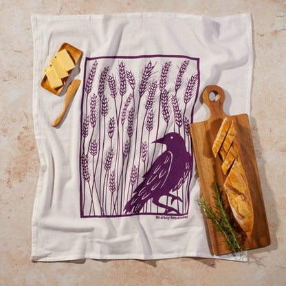 Raven Flour Sack Dish Towel