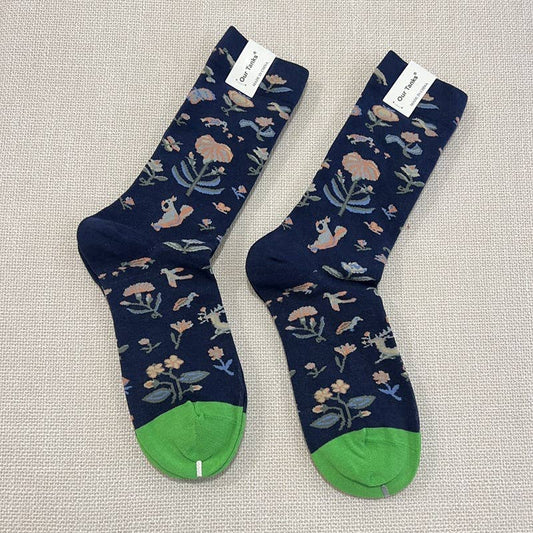 Flower Oil Painting Socks