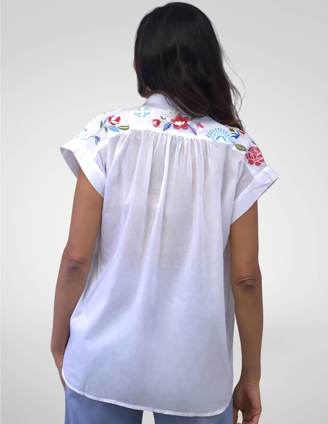 Anni Blouse in White | Caite