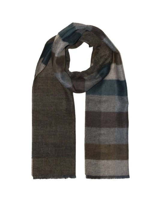 Boxplaid Reversible Cozy Scarf in Olive
