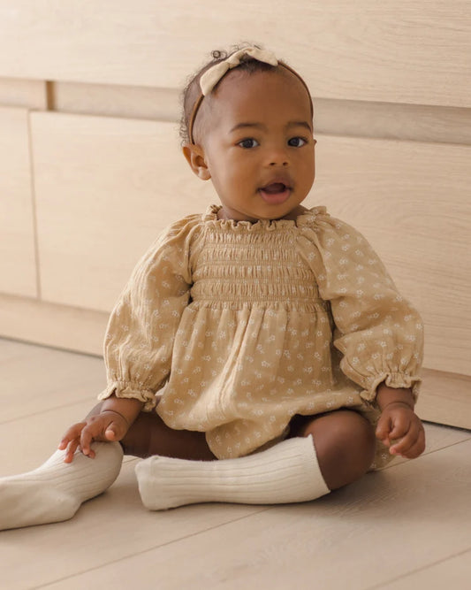Butterscotch Floral Eden Romper