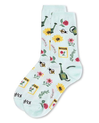 Flower Garden Bamboo Crew Socks