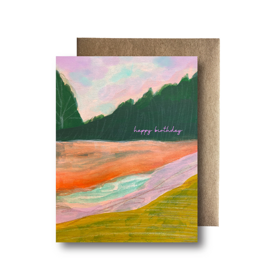 Happy Birthday Lavender Sky Card