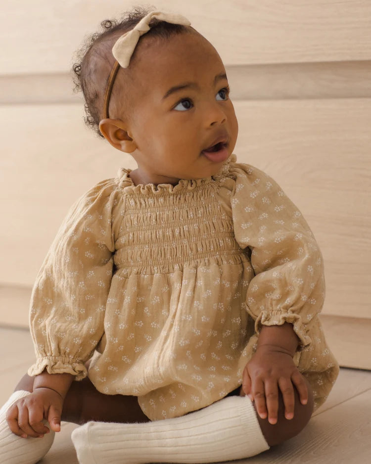 Butterscotch Floral Eden Romper